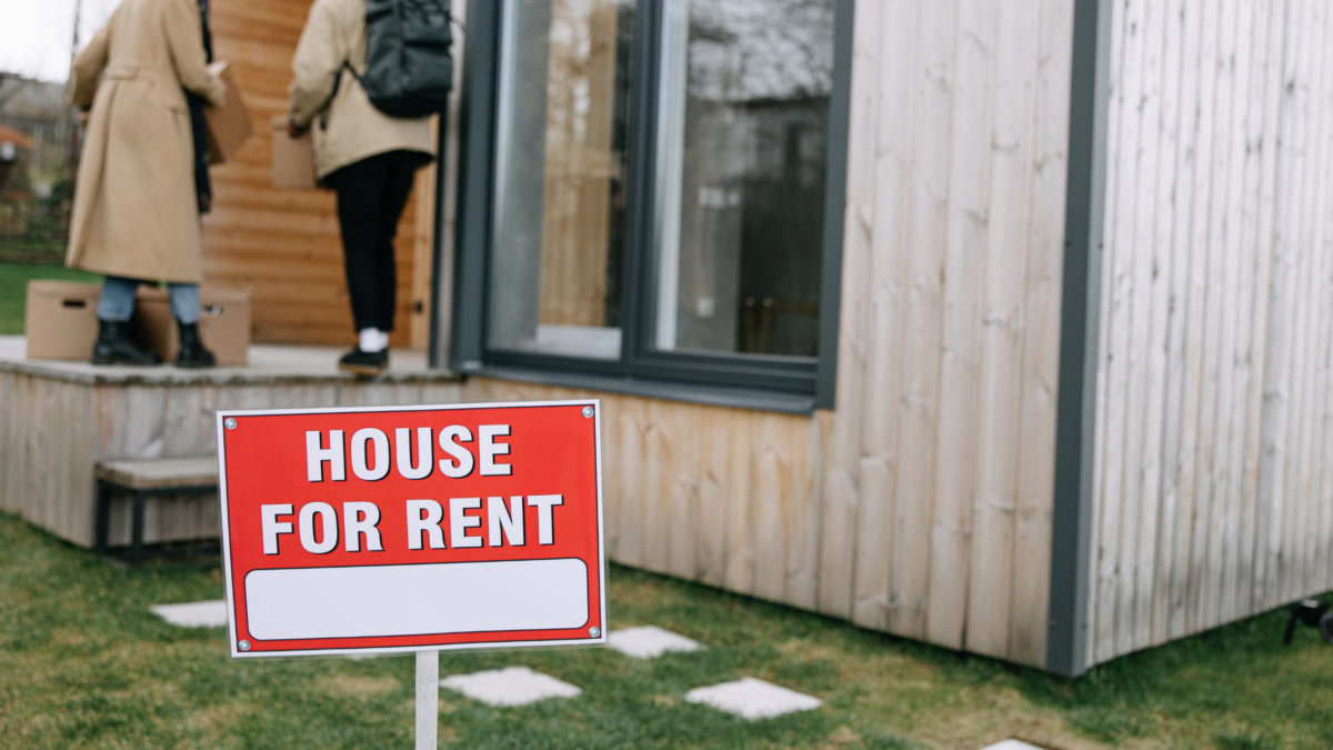 House for rent sign displayed outside a residential property, representing rental affordability pressures, tenant demand, and investment opportunities in the Australian rental market.