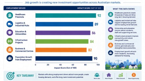 The data demonstrates how healthcare, logistics, education, infrastructure investment, and broader job growth are contributing to increased housing demand and investor interest.
