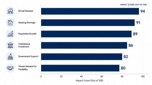 This graph highlights the key factors driving the expansion of Australia's Build-to-Rent sector during 2026.