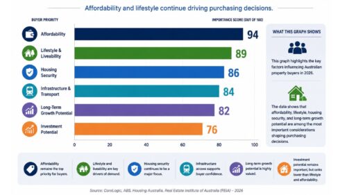 This graph highlights the key factors influencing Australian property buyers in 2026.